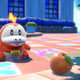 Fuecoco examines a fallen apple.